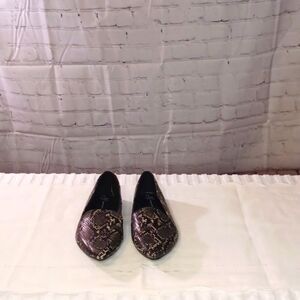 TIME & True SnakeSkin Black‎ & Gray Flats Memory Foam Shoes 11M